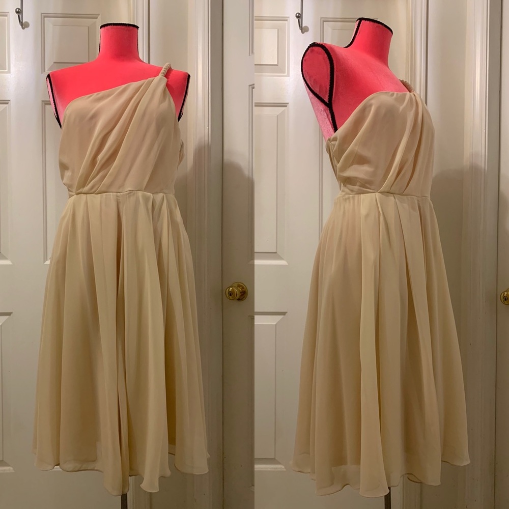 H&M pink one shoulder strap dress